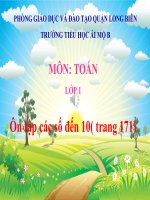 Toán 1 - Tuần 33 - Ôn tập các số đếm đến 10 - Tiết 1
