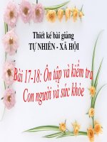 Tuần 9 - Bài 17-18: Ôn tập và kiểm traCon người và sức khỏe