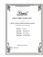 Giáo án : TRUYỆN CHUYẾN DU HÀNH CỦA GÀ BỐ