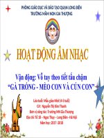 Lĩnh vực âm nhạc: VĐ Gà trống mèo con và cún con