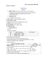 GIÁO ÁN TIẾNG ANH LỚP 2 - TUẦN 24