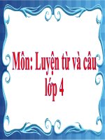 Tiếng Việt 4 - Tuần 11 - LTVC - Luyện tập về động từ