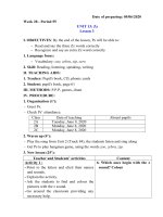 GIÁO ÁN TIẾNG ANH LỚP 2 - TUẦN 28