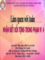 LÀM QUEN VỚI TOÁN: Nhận biết đối tượng trong phạm vi 4