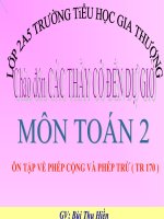 Lớp 2 - Toán - Tuần 33: Ôn tập phép cộng trừ trang 170