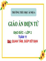 Tuần 12 - Bài: Quan tâm, giúp đỡ bạn bè (tiết 1)