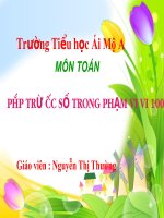 Tuần 31 - Bài: Phép trừ trong phạm vi 100000