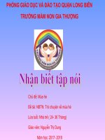 Nhận biết tập nói: Trò chuyện về mùa hè