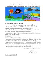 kế hoạch chủ đề nước và hiện tượng thiên nhiên