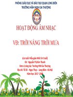 Lĩnh vực âm nhạc: Trời nắng trời mưa- MGN (4-5 tuổi)