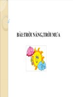 Tiểu học Đô thị Sài Đồng | TNXH  Trời nắng trờii mưa