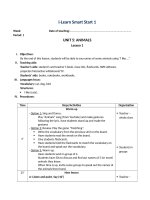 GIÁO ÁN TIẾNG ANH LỚP 1 - TUẦN 12