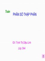 Toán - Lớp 5 - Tuần 1 - Phân số thập phân