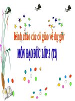 Đạo đức 3 - Tuần 8 - Quan tâm chăm sóc ông bà anh chị em