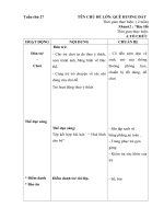 Tuan 27 Giáo án phối hợp- Chủ đề: Bác Hồ kính yêu