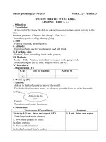 giáo án Tiếng Anh lớp 3 tuần 32