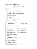 Tải Giáo án Thực hành kĩ năng sống lớp 1 bài 5 - Tiết 1 - Nghi thức giao tiếp