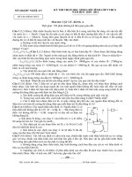 Tải Đề thi học sinh giỏi tỉnh Nghệ An năm 2010 - 2011 môn Vật lý lớp 9 Bảng A (Có đáp án) -  Sở GD&ĐT Nghệ An