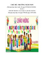 TUẦN PHỤ 1 NHÁNH: NGÀY HỘI CỦA BÉ ĐẾN TRƯỜNG