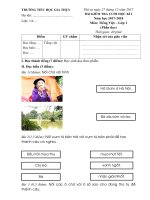 Đề KTĐK - Cuối kì 1 - Tiếng Việt 1 - TH Gia Thuỵ - 2017 - 2018