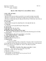 GIÁO ÁN CÔNG NGHỆ 6 TUẦN 33 TIẾT 62+63