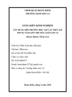 SKKN: Xây dựng môi trường học tập lấy trẻ làm trung tâm ...