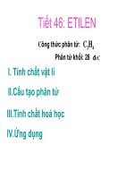 Bài giảng hóa 9 tiết 46: etilen