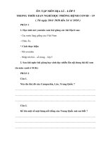 nội dung ôn tập khối lớp 5  từ ngày 20042020