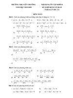 Nội dung ôn tập các môn khối 8 tuần 5