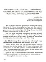 Thực trạng về việc dạy - học môn âm nhạc cho sinh viên không chuyên ở trường Đại học Ngoại ngữ - Đại học Quốc gia Hà Nội