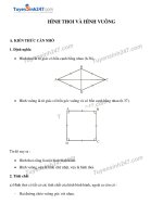 Hình thoi và hình vuông