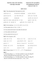 Nội dung ôn tập các môn khối 6 tuần 5