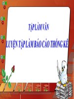 Tiếng Việt 5 - Tuần 2 - TLV - Luyện tập làm báo cáo thống kê