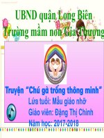 Lĩnh vực PTNN .Truyện: Chú gà trống thông minh