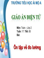 Tuần 17 - Bài: Ôn tập về đo lường