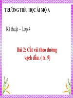 Tuần 2 - Kĩ thuật 4 - Cắt vải theo đường vạch dấu
