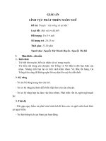 Gíao án làm quen văn học: Gà trống và vịt bầu.