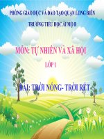 TNXH 1 - Tuần 33 - Trời nóng, trời rét