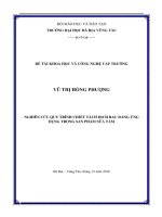 Nghiên cứu quy trình chiết tách dịch rau đắng ứng dụng trong sản phẩm sữa tắm 