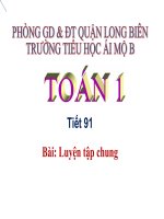 Toán 1 - Tuần 23 - Luyện tập chung trang 125