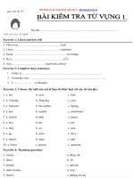 Tải Đề kiểm tra từ vựng tiếng Anh lớp 5 -  Bài tập tiếng Anh lớp 5