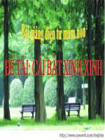 Bài giảng điện tử mầm non: Cái bát xinh xinh