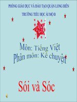 BGĐT - KỂ CHUYỆN 1 - TUẦN 30 - SÓI VÀ SÓC
