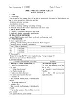 giáo án Tiếng Anh lớp 4 tuần 5