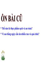 Khoa học 4- Một số cách bảo quản thức ăn