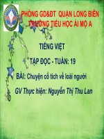Tập đọc - Tuần 19 - BÀI: Chuyện cổ tích về loài người