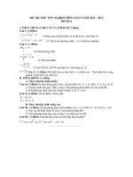 Tải Đề thi thử tốt nghiệp THPT năm 2013 - môn Toán (Đề 4) -  Đề thi thử môn toán