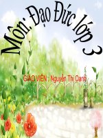 Tuần 08 - Đạo đức 3 - Quan tâm chăm sóc ông bà, cha mẹ