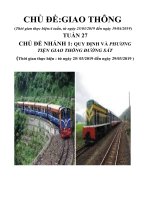 Giáo án tuần 27: Chủ đề 