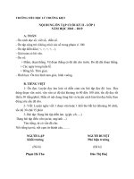 Nội dung ôn tập cuối học kỳ II năm học 2018 - 2019 (các khối lớp)